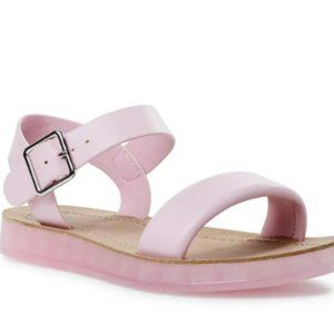 Wonder Nation Little & Big Girls Jelly Footbed Sandal, Sizes 5